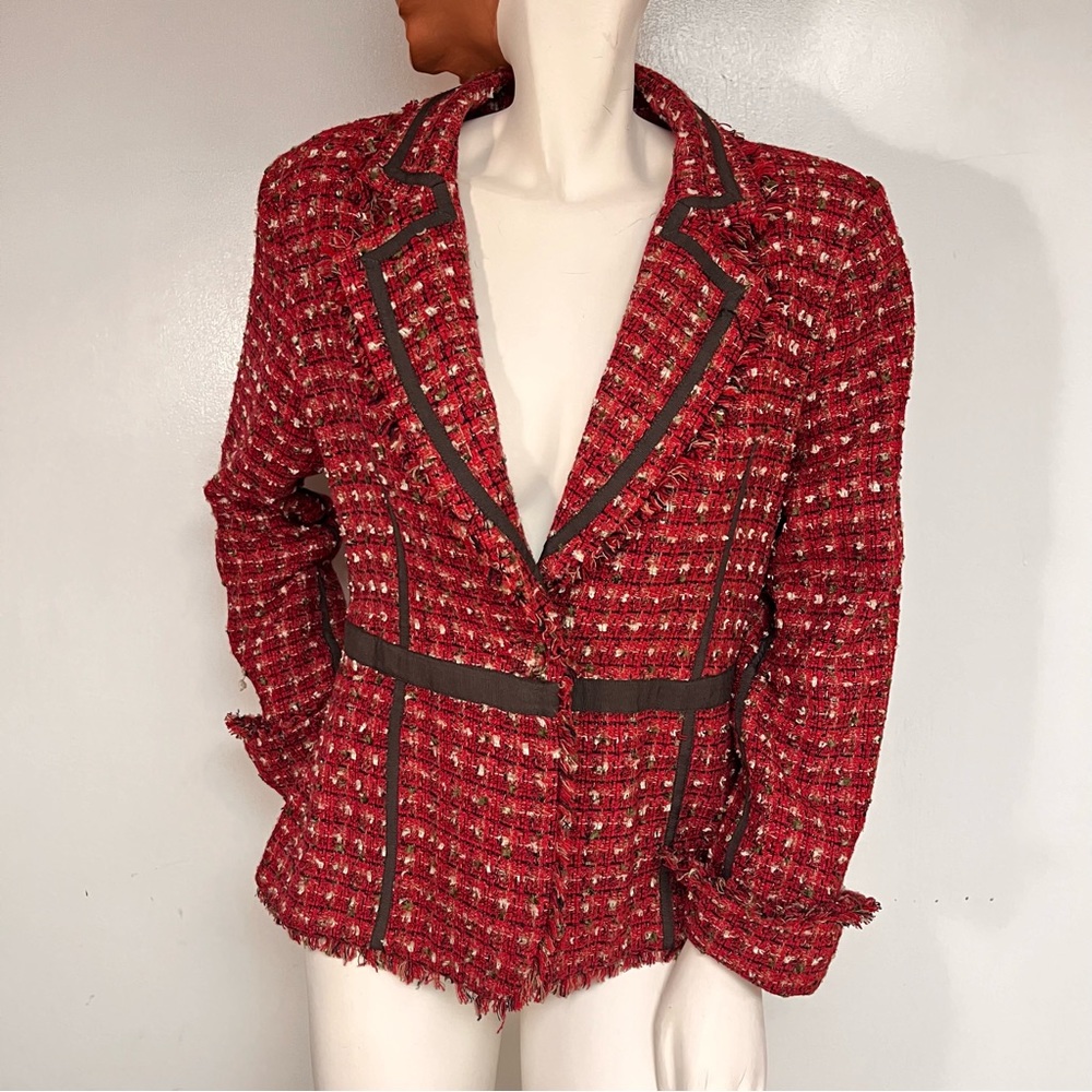 Chic Vintage Red Jacket, XL